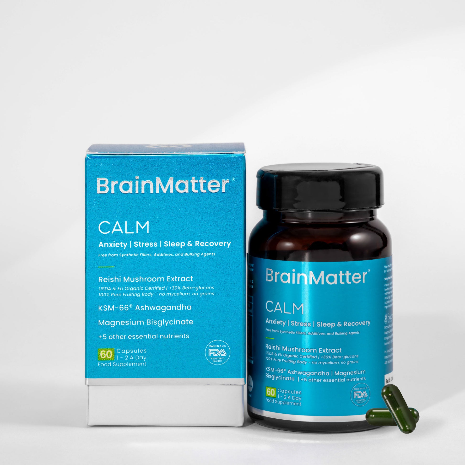 BrainMatter Calm by Balance8 Wellness for Anxiety Relief, Stress Management, and Restorative Sleep.