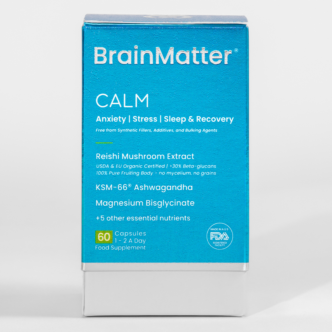 BrainMatter Calm by Balance8 Wellness for Anxiety Relief, Stress Management, and Restorative Sleep.