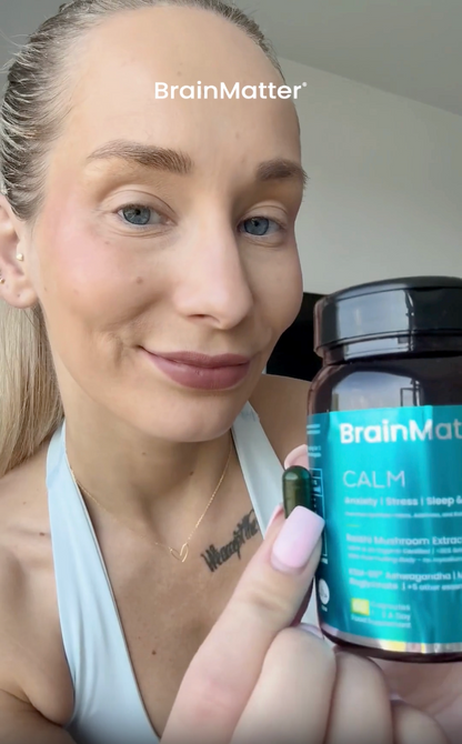 Customer feedback for BrainMatter Calm - genuine satisfaction for anxiety relief, stress management, and improved sleep & recovery. 